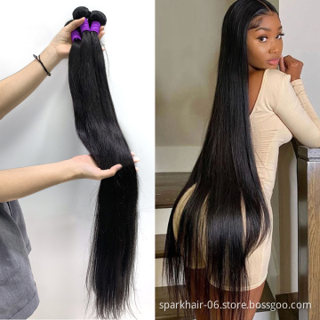 SPARK Raw Indian Virgin 40 Inch Human Hair Extension 40 Inch Cheap Long Straight Cuticle Aligned Human Hair Bundles Natural Hair